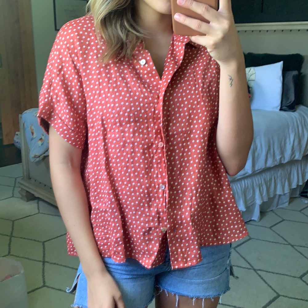 Polka dot Button Up